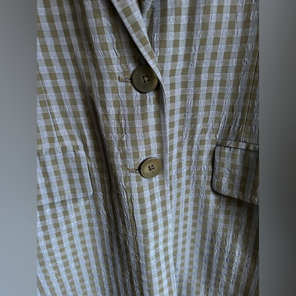 Tibi Viscose Gingham Oversized Blazer - Picture 5 of 10